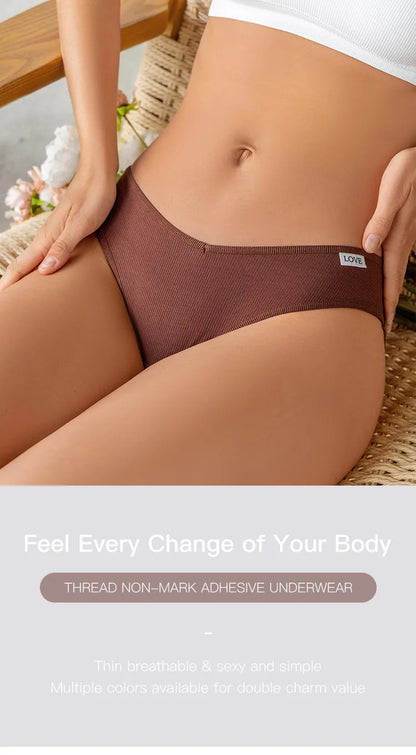 Culotte de Fitness respirante pour femmes, sous-vêtements en coton taille basse, Sexy, à la mode, en forme de V