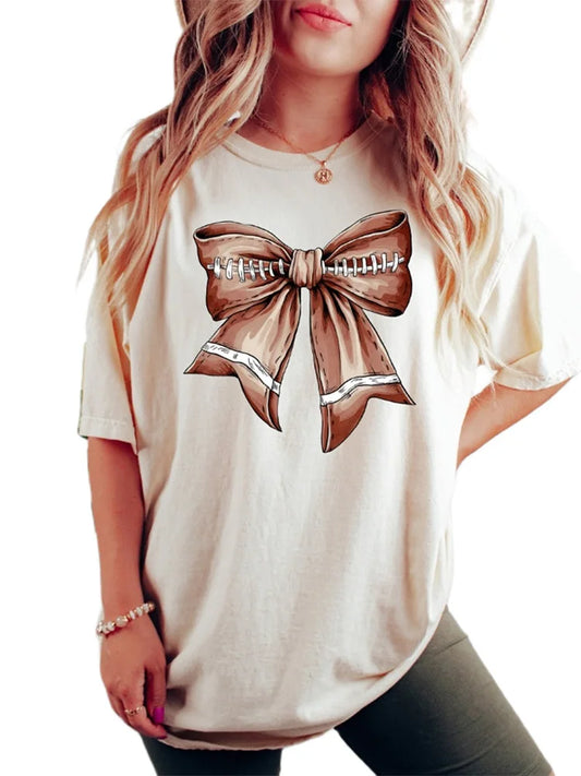 T-Shirt à Manches Courtes et Col Rond pour Femme, Haut Décontracté, à la Mode, Style Rétro, Streetwear