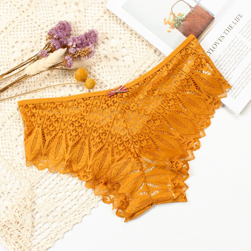 Culotte Sexy pour femmes sous-vêtements taille basse slip en dentelle transparente respirant doux Lingerie femme caleçon Sexy femme culotte