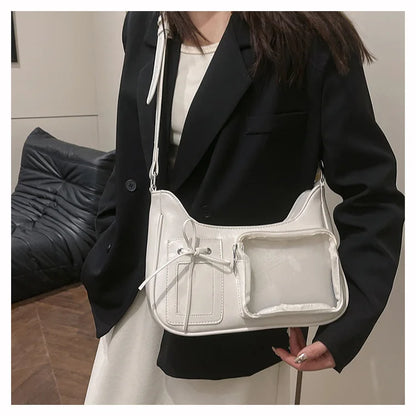 Sac à bandoulière transparent pour femme, sac à main preppy pour femme, sac à bandoulière scolaire, sac à main pour femme, designer japonais, Y2K, lancé Harajuku, coréen, Ita