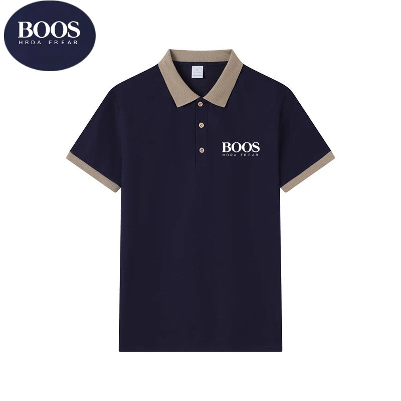 Polo d'été à manches courtes pour hommes, LOGO brodé, grande taille, T-shirt d'affaires en Nylon fin, respirant, de haute qualité