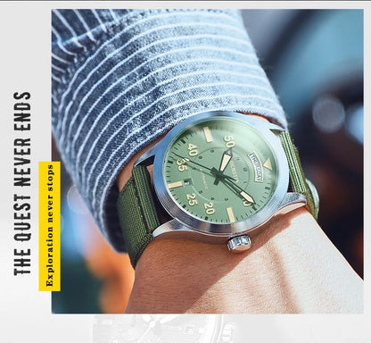 OCHSTIN hommes mode luxe mécanique automatique Date semaine montre couverture arrière transparente Design créatif avec cadran calendrier vert