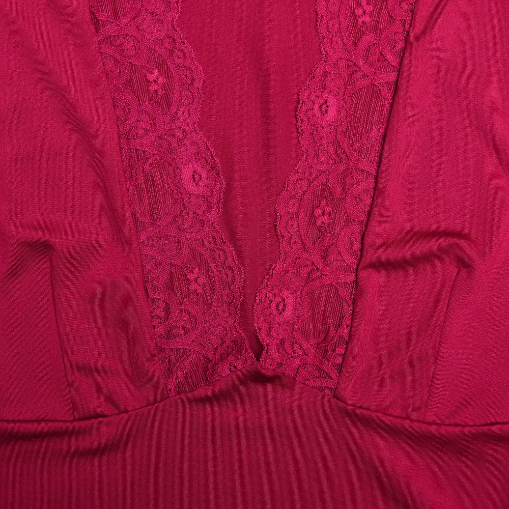 T-shirt en patchwork de dentelle pour femme, haut court sexy, manches évasées, col en V fin, précieux, streetwear pour femme, printemps, été, 2025