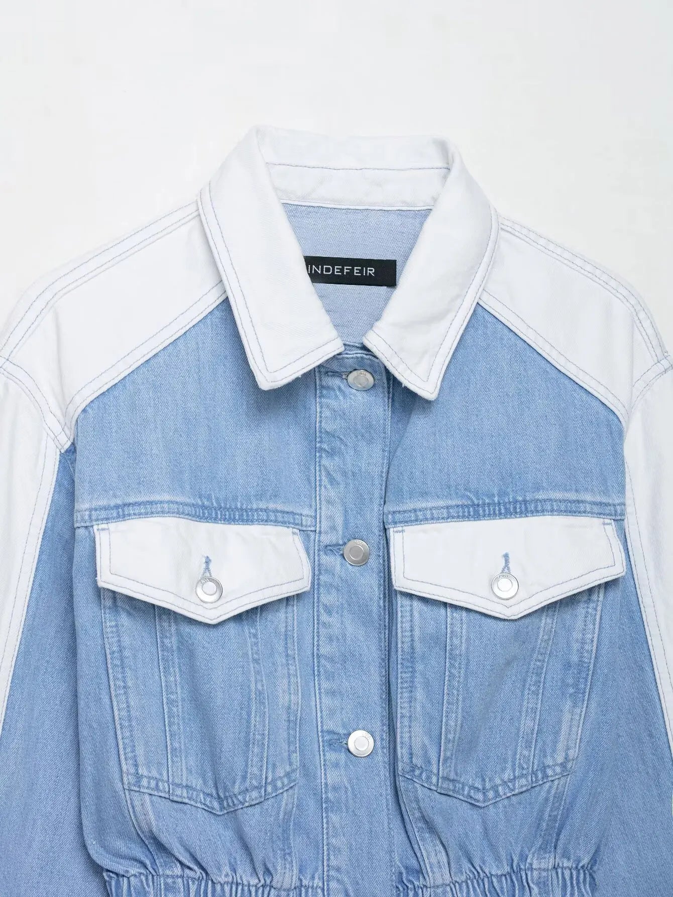 HH – costume en Denim Vintage pour femme, manteau à revers à manches longues et simple boutonnage + jean taille haute à jambes larges, ensemble de mode de rue, automne 2024