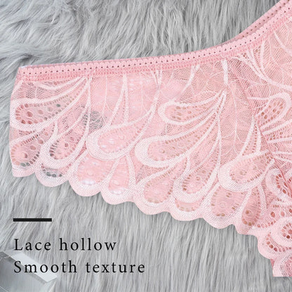 Sous-vêtements en dentelle pour femmes, culotte Sexy, couleur unie, culotte transparente, intimes, taille basse, Lingerie pour femmes,sous vetements femmes romantique
