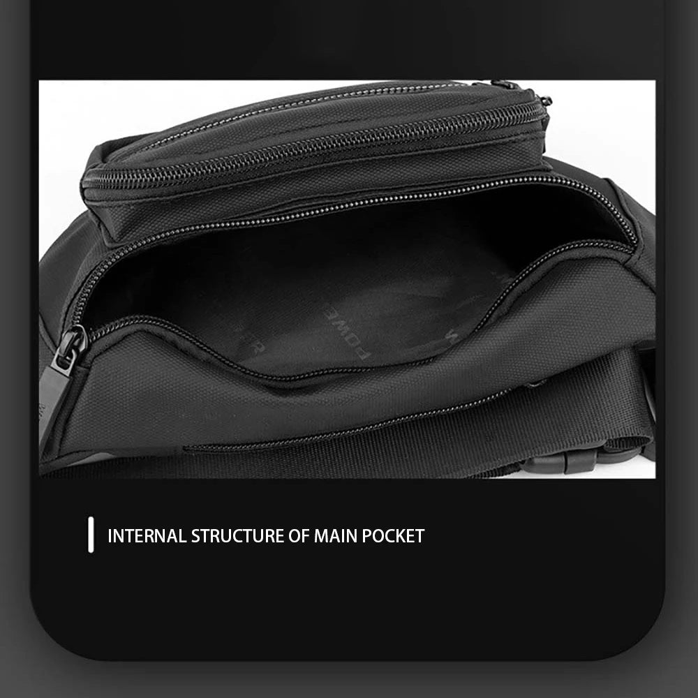 Hommes taille ceinture sac Fanny Pack multi-poches moto cavalier Sports de plein air escalade décontracté en Nylon mâle fronde poitrine Bum hanche sacs
