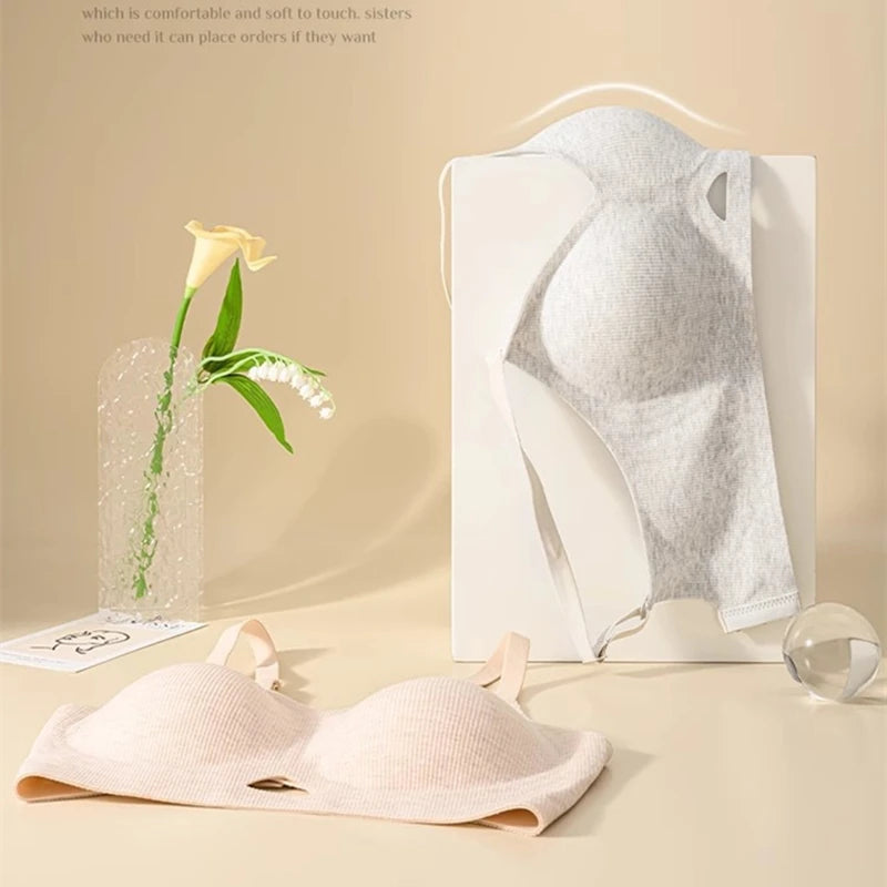 Sous-vêtements sans couture pour femmes, soutien fin et doux, froncés, seins latéraux, soutien-gorge Anti-affaissement, confortable et respirant