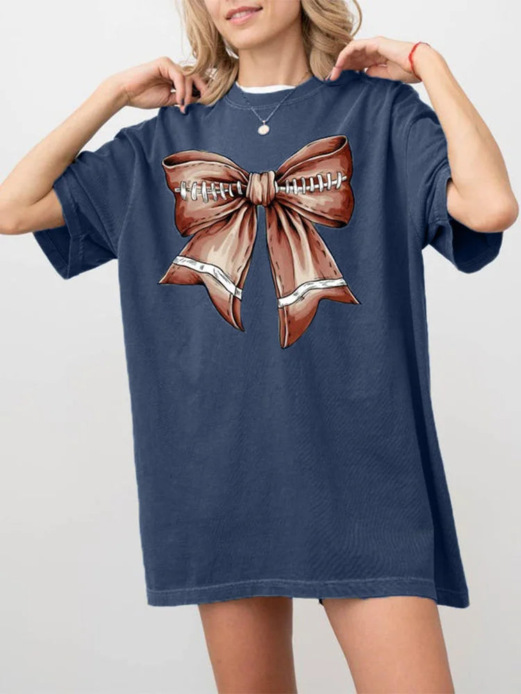 T-Shirt à Manches Courtes et Col Rond pour Femme, Haut Décontracté, à la Mode, Style Rétro, Streetwear