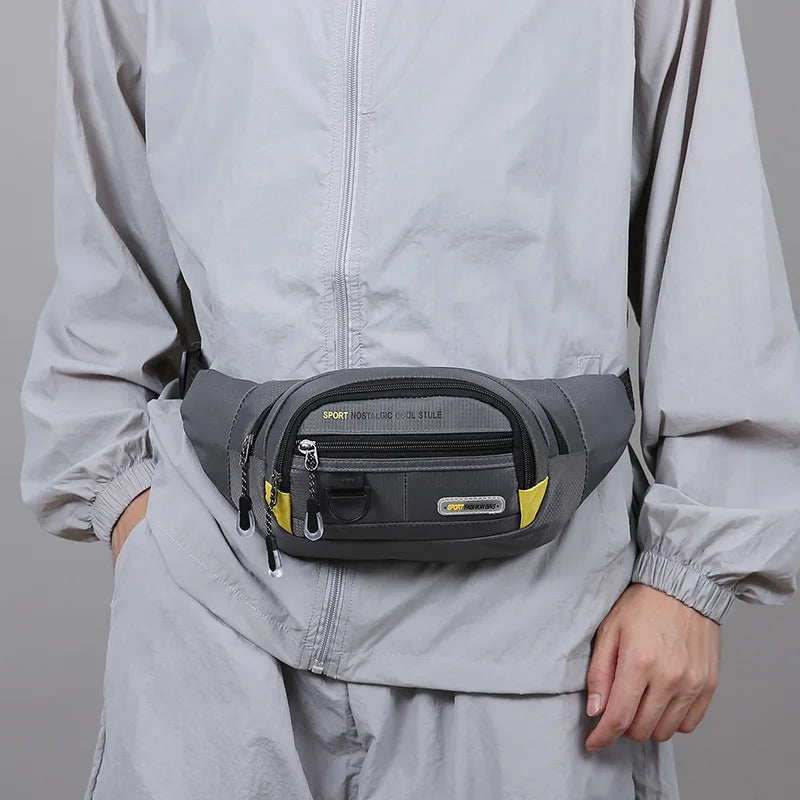 Sac de taille de Fitness de grande capacité pour hommes, Portable, Anti-vol, Ultra fin, petit sac de poitrine, sport, loisirs de plein air, course à pied