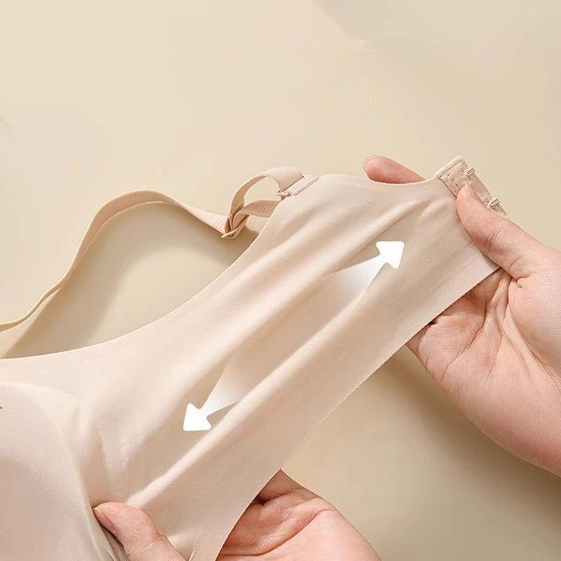Sous-vêtements sans couture pour femmes, soutien fin et doux, froncés, seins latéraux, soutien-gorge Anti-affaissement, confortable et respirant