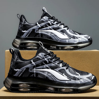 Chaussures de basket-ball tendance pour hommes avec coussins d'air, confortables et antidérapantes, respirantes et absorbant les chocs, adaptées aux activités de plein air pour hommes