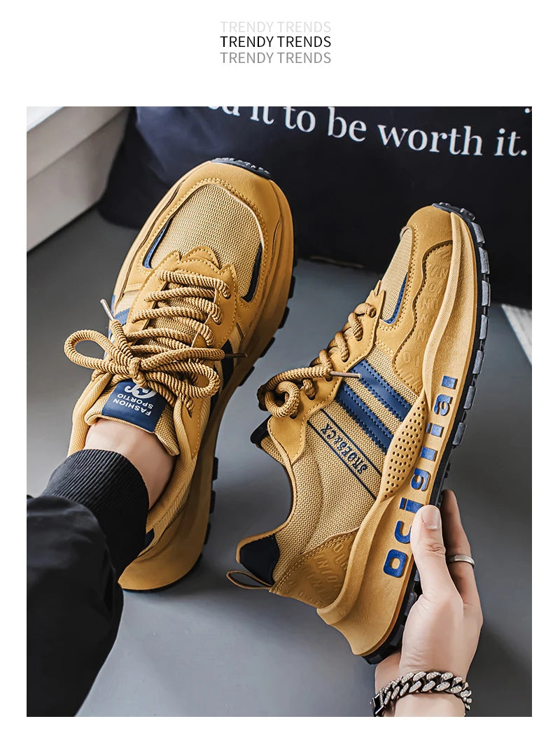 Chaussures décontractées confortables et polyvalentes pour hommes, marque tendance, avec semelles souples, antidérapantes et résistantes à l'usure, Zapatos Hombre