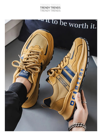 Chaussures décontractées confortables et polyvalentes pour hommes, marque tendance, avec semelles souples, antidérapantes et résistantes à l'usure, Zapatos Hombre
