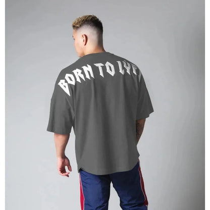 Coupe ample hommes été automne sport T-Shirt Fitness basket-ball à manches courtes élastique haut décontracté en Style coréen grande taille