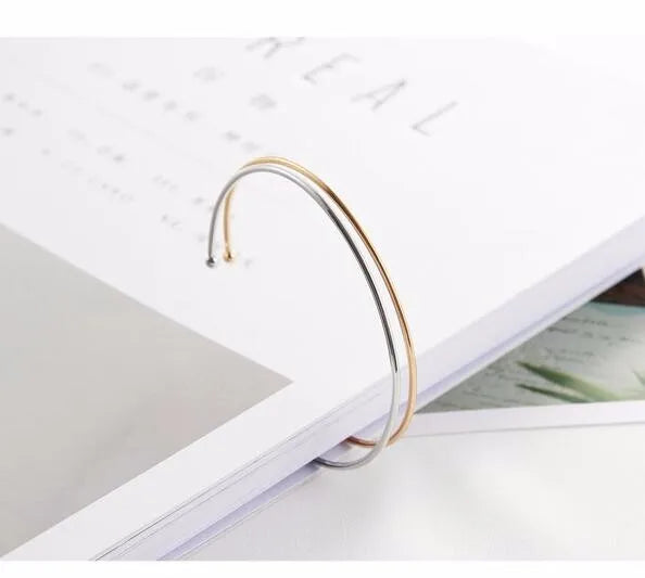 Bracelet à Manchette Ouverte pour Femme et Fille, Bijoux Simples, Minimaliste, Harajuku, Cadeau, Nouvelle Mode, L187
