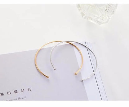 Bracelet à Manchette Ouverte pour Femme et Fille, Bijoux Simples, Minimaliste, Harajuku, Cadeau, Nouvelle Mode, L187