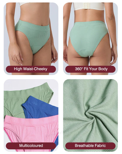 Sous-vêtements menstruels en coton, culotte menstruelle, taille haute, sous-vêtements absorbants pour femmes, sous-vêtements à flux abondant