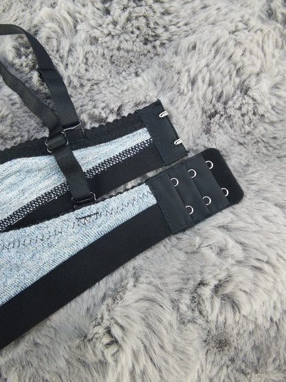 Sous-vêtements Sexy pour femmes avec jantes en acier, bretelles Push Up rassemblées, soutien-gorge réglable, Lingerie tricotée confortable au quotidien