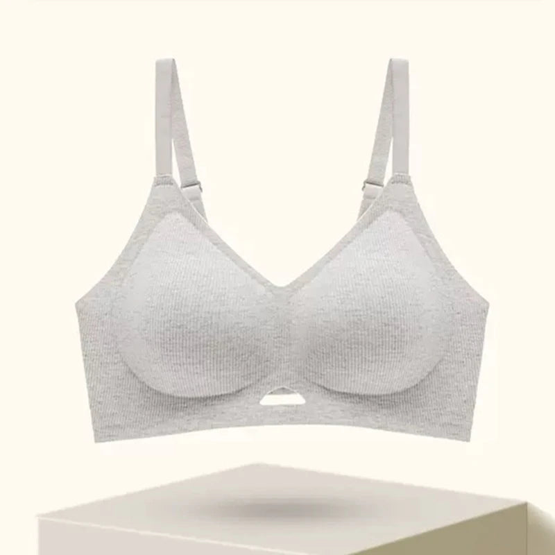 Sous-vêtements sans couture pour femmes, soutien fin et doux, froncés, seins latéraux, soutien-gorge Anti-affaissement, confortable et respirant