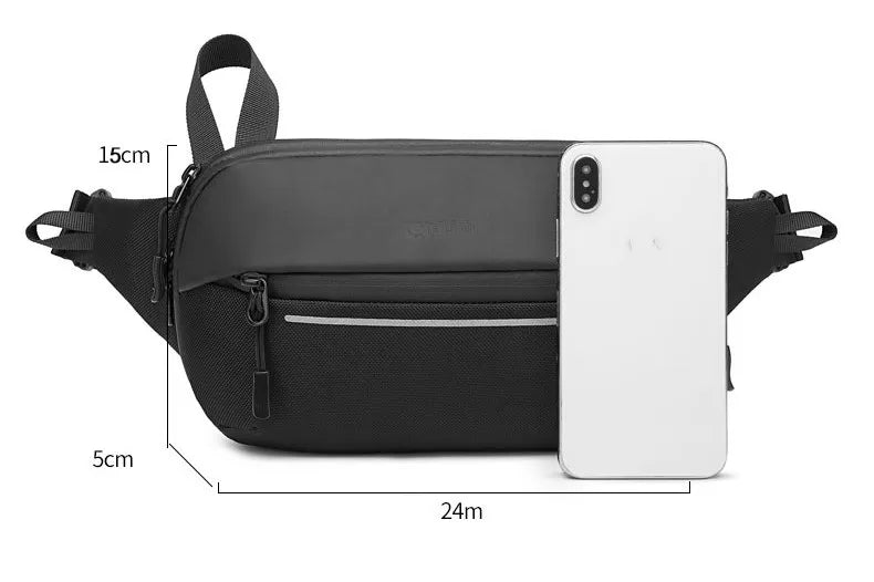 Sac à Bandoulière Multifonction Extensible et Étanche pour Homme, Sacoche de Poitrine, Voyage