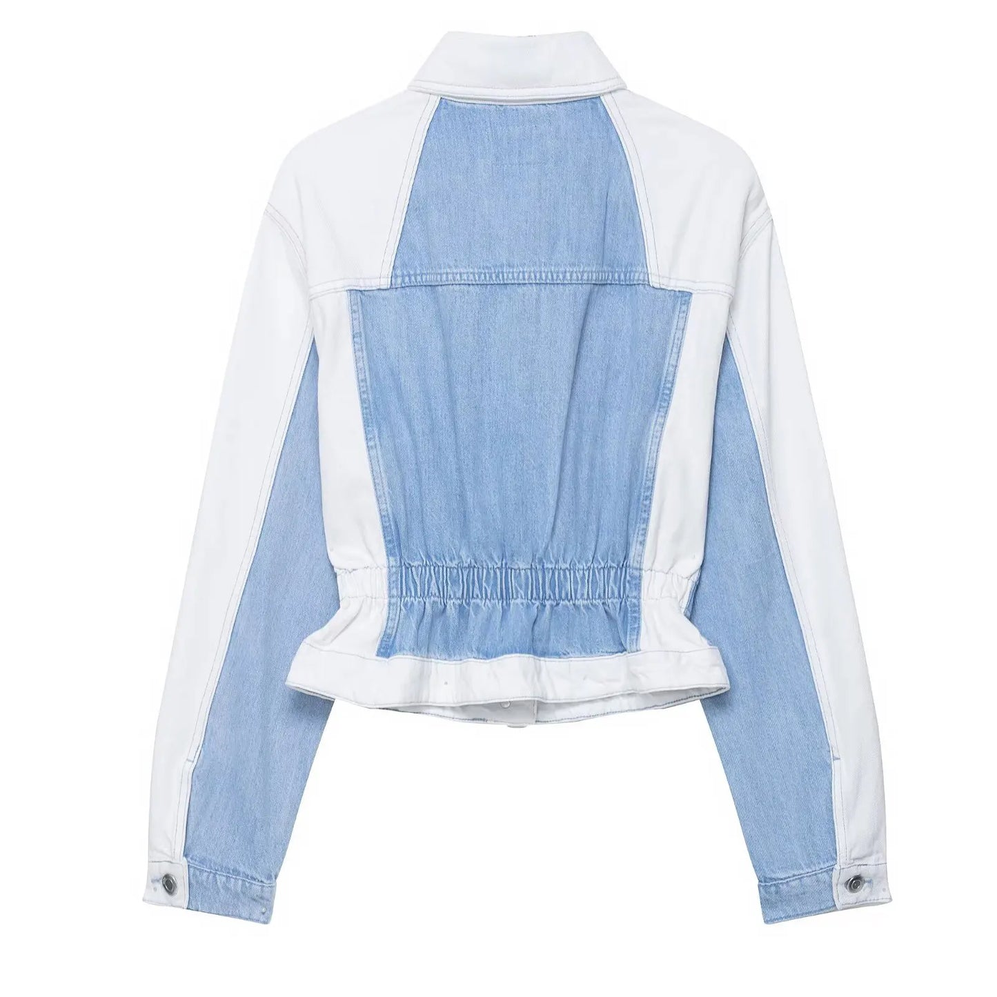 HH – costume en Denim Vintage pour femme, manteau à revers à manches longues et simple boutonnage + jean taille haute à jambes larges, ensemble de mode de rue, automne 2024