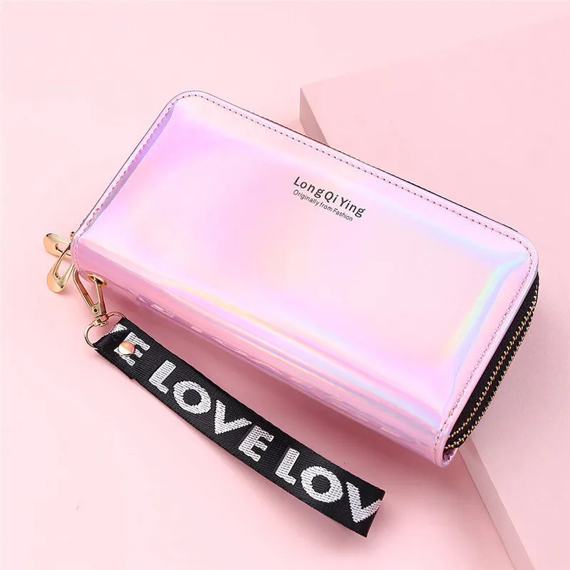 Portefeuille Long en cuir PU souple pour femmes, Double fermeture éclair, pochette pour pièces de monnaie, grande capacité, porte-carte de visite, nouvel arrivage