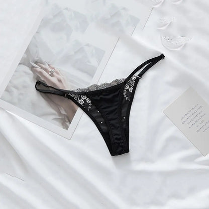 Sous-vêtements pour femmes coton entrejambe Bikini string slips dentelle culotte taille basse culotte femmes string femme Lingerie