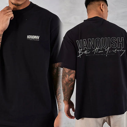 Grandes manches courtes hommes T-shirts été nouveau sport loisirs coton col rond mode vêtements salle de sport chemises de course homme