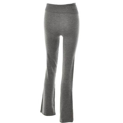 Tenue 2 pièces en tricot côtelé pour femmes, manches longues, fermeture éclair, coupe cintrée, haut court à capuche, pantalon Long élastique, ensemble survêtements Y2K