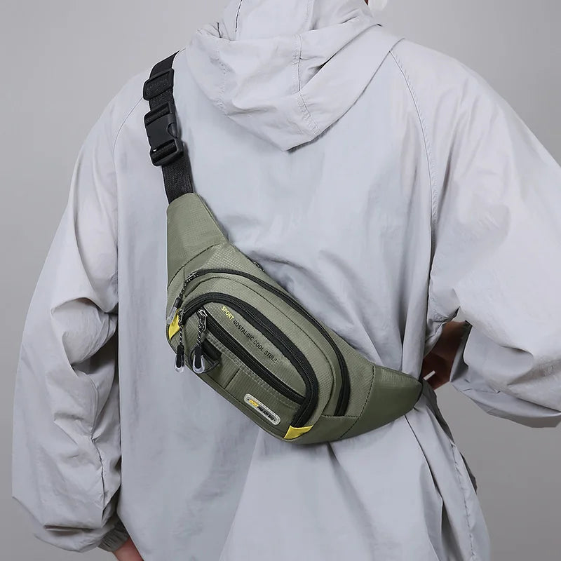 Sac de taille de Fitness de grande capacité pour hommes, Portable, Anti-vol, Ultra fin, petit sac de poitrine, sport, loisirs de plein air, course à pied