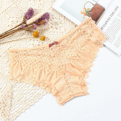 Culotte Sexy pour femmes sous-vêtements taille basse slip en dentelle transparente respirant doux Lingerie femme caleçon Sexy femme culotte