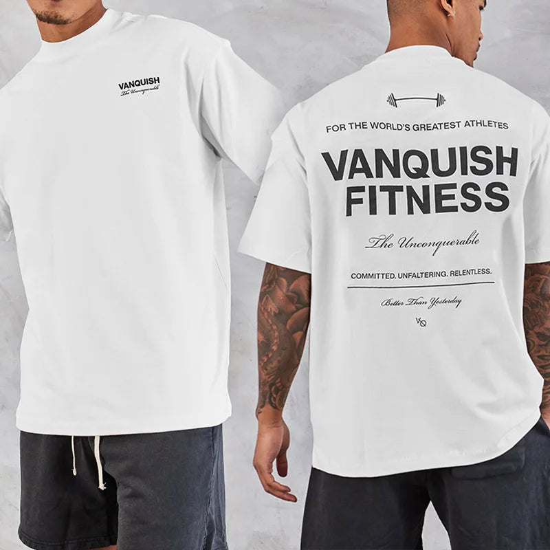 Grandes manches courtes hommes T-shirts été nouveau sport loisirs coton col rond mode vêtements salle de sport chemises de course homme