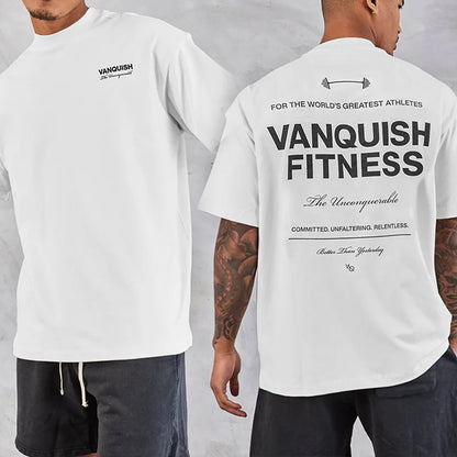 Grandes manches courtes hommes T-shirts été nouveau sport loisirs coton col rond mode vêtements salle de sport chemises de course homme