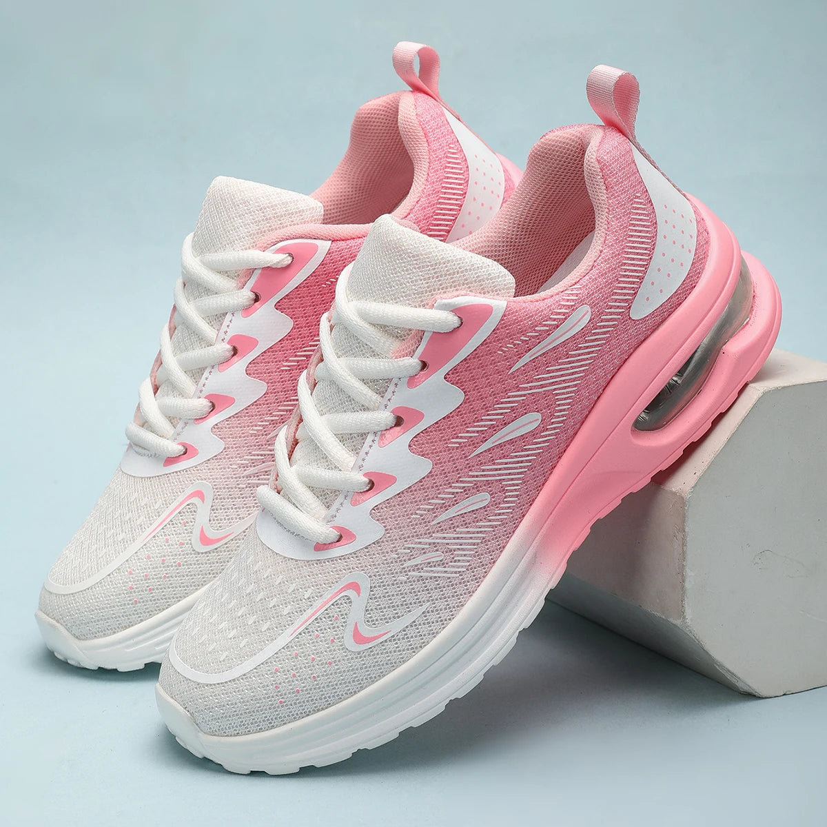 Encounaker-Chaussures de marche en maille à coussin d'air pour femmes, chaussures de sport respirantes, chaussures de tennis, mode