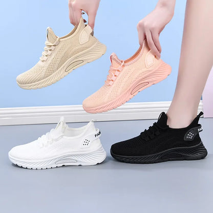 Chaussures de sport pour femmes, mode, semelles souples, semelles épaisses, respirantes, légères, polyvalentes, chaussures d'alpinisme décontractées