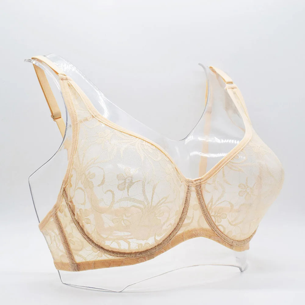 Sous-vêtements pour femmes dentelle soutiens-gorge à armatures BH évider broderie élégant décontracté Sexy Lingerie hauts grande taille brassière