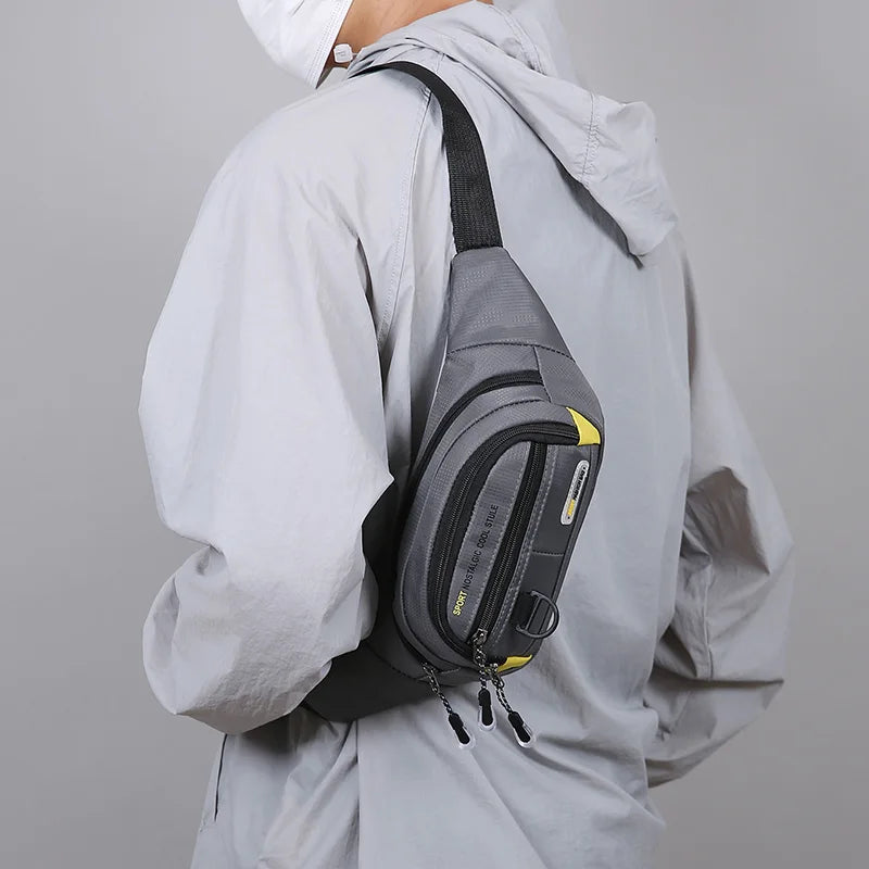 Sac de taille de Fitness de grande capacité pour hommes, Portable, Anti-vol, Ultra fin, petit sac de poitrine, sport, loisirs de plein air, course à pied