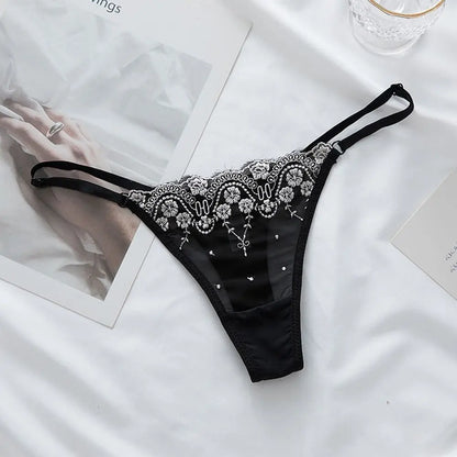 Sous-vêtements pour femmes coton entrejambe Bikini string slips dentelle culotte taille basse culotte femmes string femme Lingerie