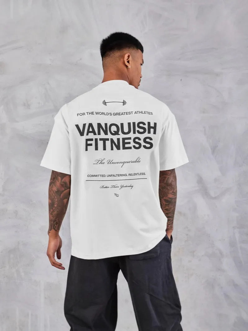 Grandes manches courtes hommes T-shirts été nouveau sport loisirs coton col rond mode vêtements salle de sport chemises de course homme