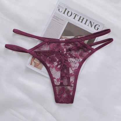 Sous-vêtement sexy et amusant en dentelle creuse pour femmes, facile à laver et à sécher, sous-vêtement anti-favorable sans difficultés, C830