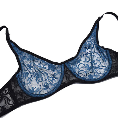 Sous-vêtements pour femmes dentelle soutiens-gorge à armatures BH évider broderie élégant décontracté Sexy Lingerie hauts grande taille brassière