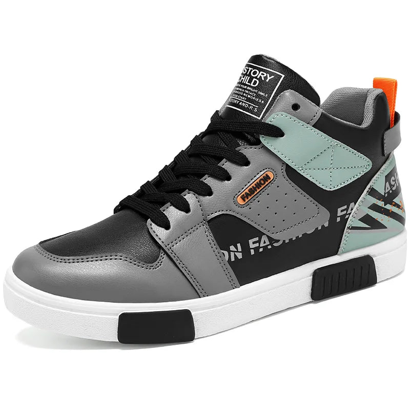 Chaussures de skate pour hommes 46 baskets montantes décontractées chaussures de rue respirantes chaussures plates noires chaussures de marche Chaussure Homme