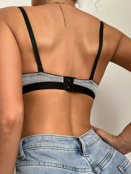 Sous-vêtements Sexy pour femmes avec jantes en acier, bretelles Push Up rassemblées, soutien-gorge réglable, Lingerie tricotée confortable au quotidien