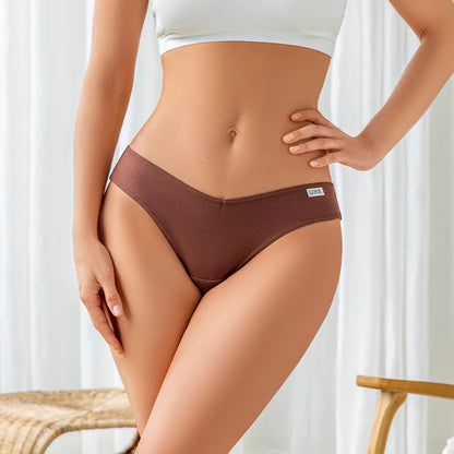 Culotte de Fitness respirante pour femmes, sous-vêtements en coton taille basse, Sexy, à la mode, en forme de V