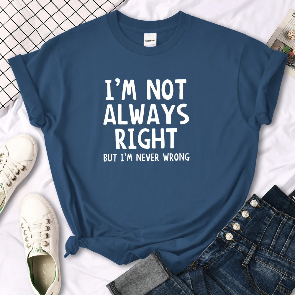 T-shirt col rond femme, estival et décontracté, cool et intéressant avec lettres imprimées