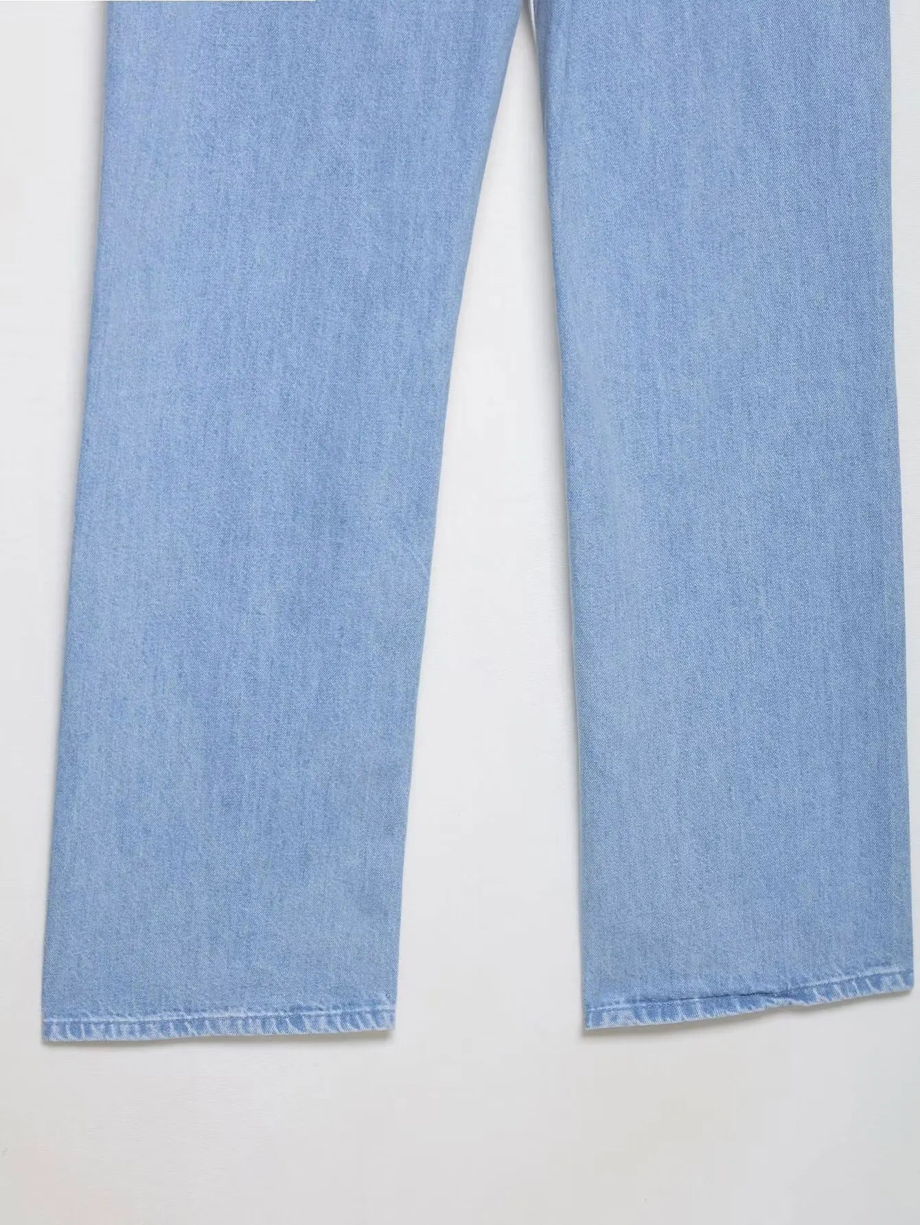 HH – costume en Denim Vintage pour femme, manteau à revers à manches longues et simple boutonnage + jean taille haute à jambes larges, ensemble de mode de rue, automne 2024