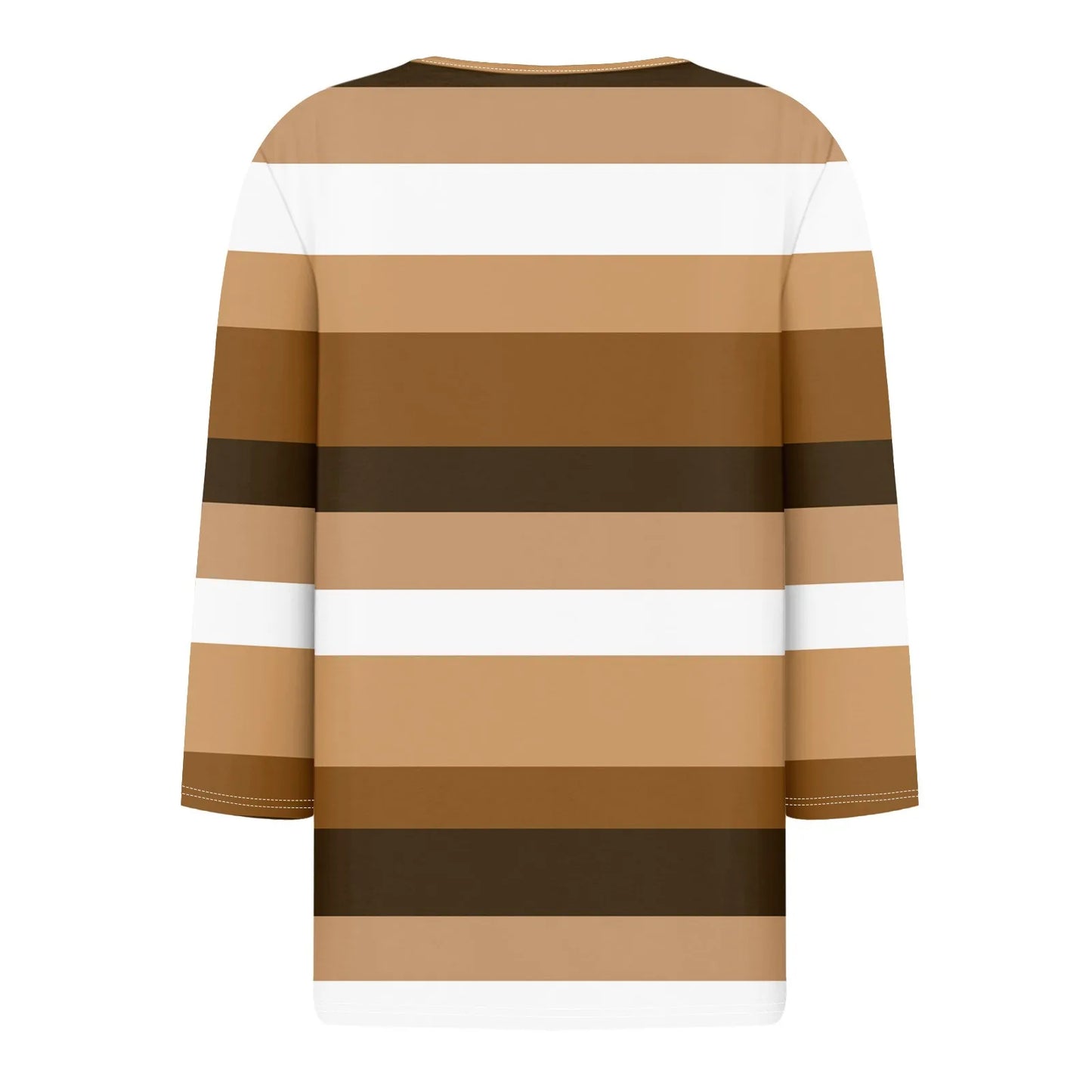 Pull décontracté à col en V pour femmes, manches 3/4, imprimé, été, délicat, 03/chemises, chemisiers