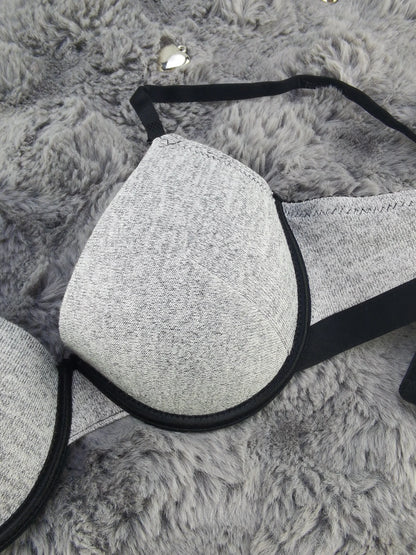 Sous-vêtements Sexy pour femmes avec jantes en acier, bretelles Push Up rassemblées, soutien-gorge réglable, Lingerie tricotée confortable au quotidien