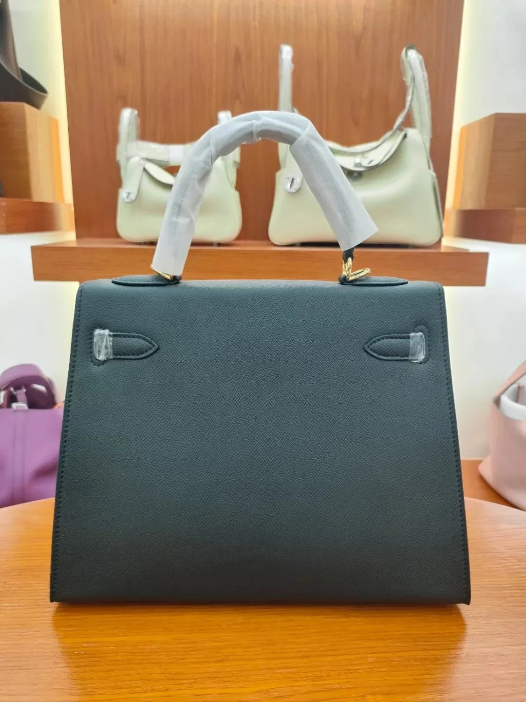 Sac à main en cuir véritable 2025, nouveau Style polyvalent, tendance, Texture haut de gamme, sac à bandoulière, sac Kelly de deuxième génération