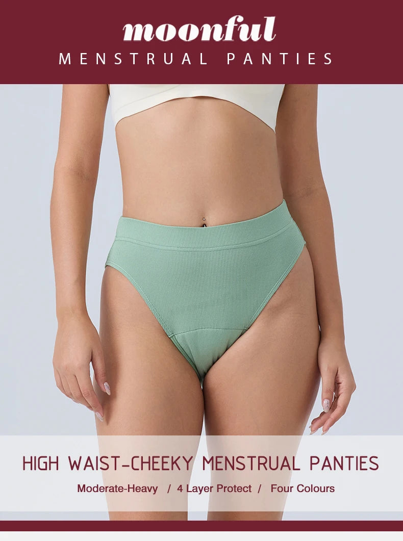 Sous-vêtements menstruels en coton, culotte menstruelle, taille haute, sous-vêtements absorbants pour femmes, sous-vêtements à flux abondant